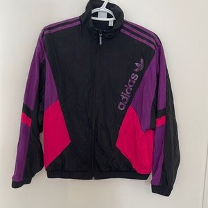 Adidas Women's Retro Colorblock 3 Stripes Windbreaker Jacket size small / S